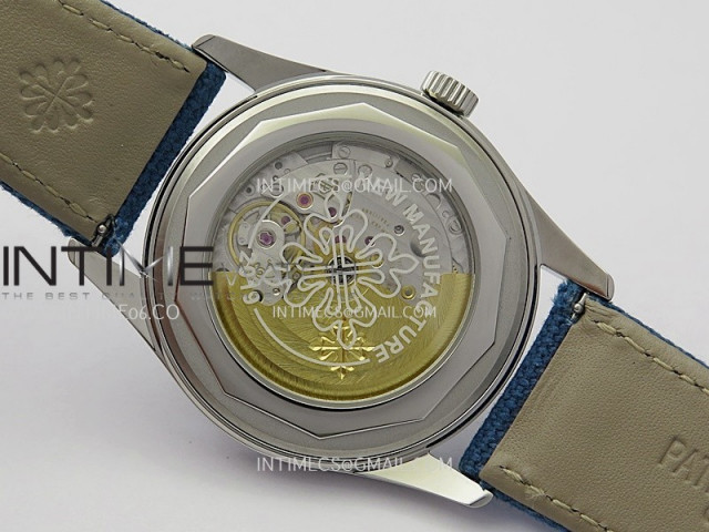 calatrava 6007a ss 3kf 11 best edition blue dial on blue leather strap a324 super clone v2 (4)