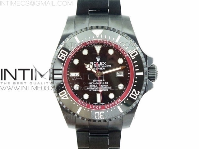 sea dweller 116660 bamford pvd vrf best edition black dial on ss bracelet a2836