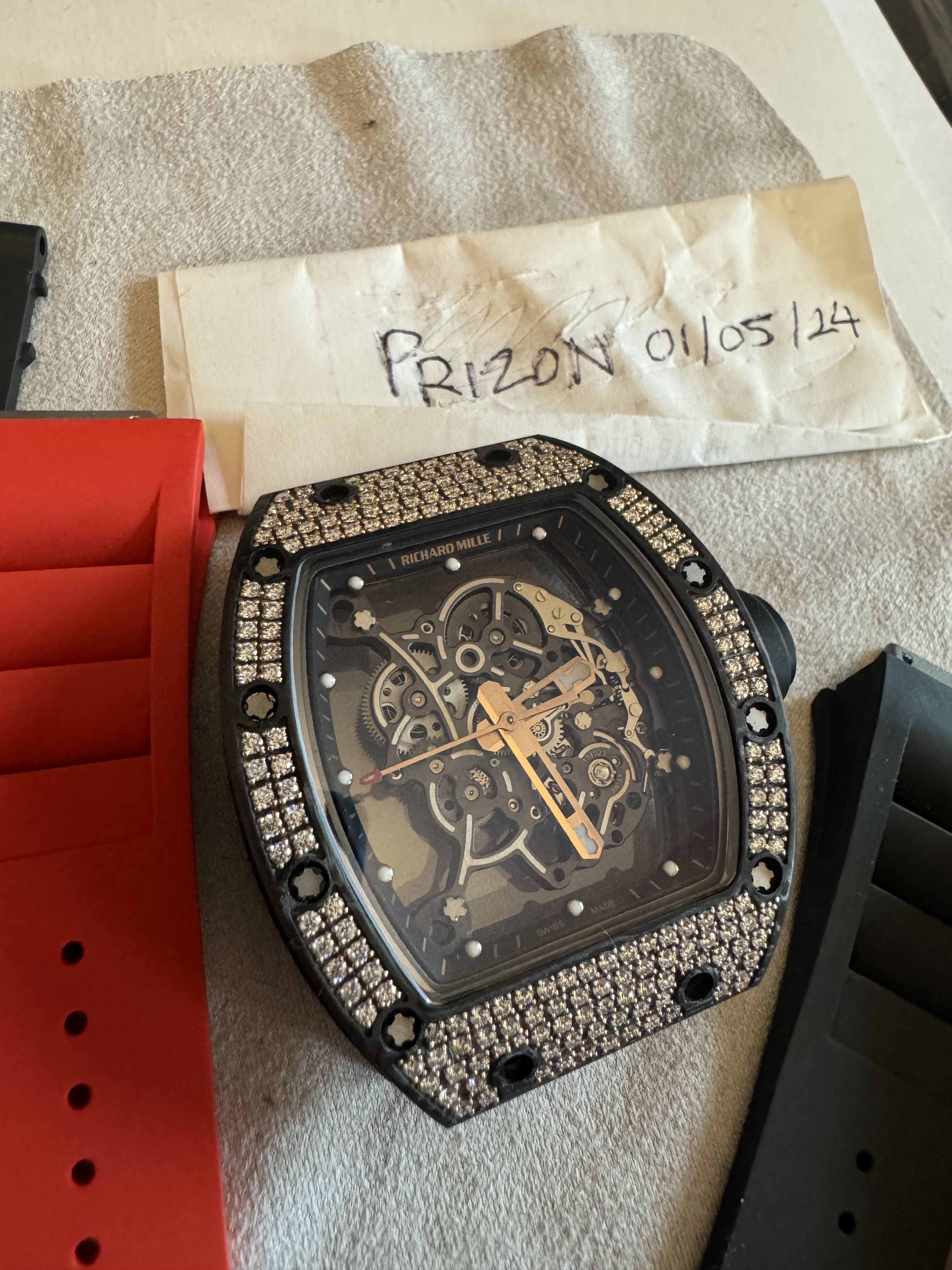 WITHDRAWN Custom CNC Richard Mille RM055 NTPT Diamond Solid