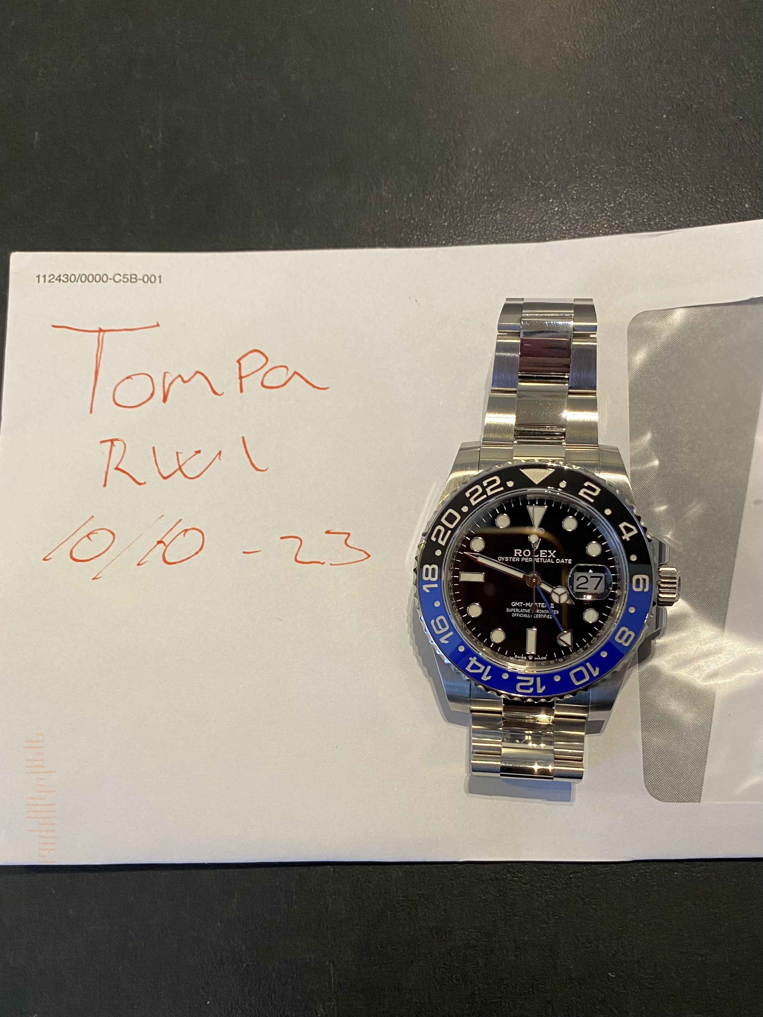 SOLD] - EU) CLEAN BATMAN V2 126710BLNR GMT MASTER II (VR3186