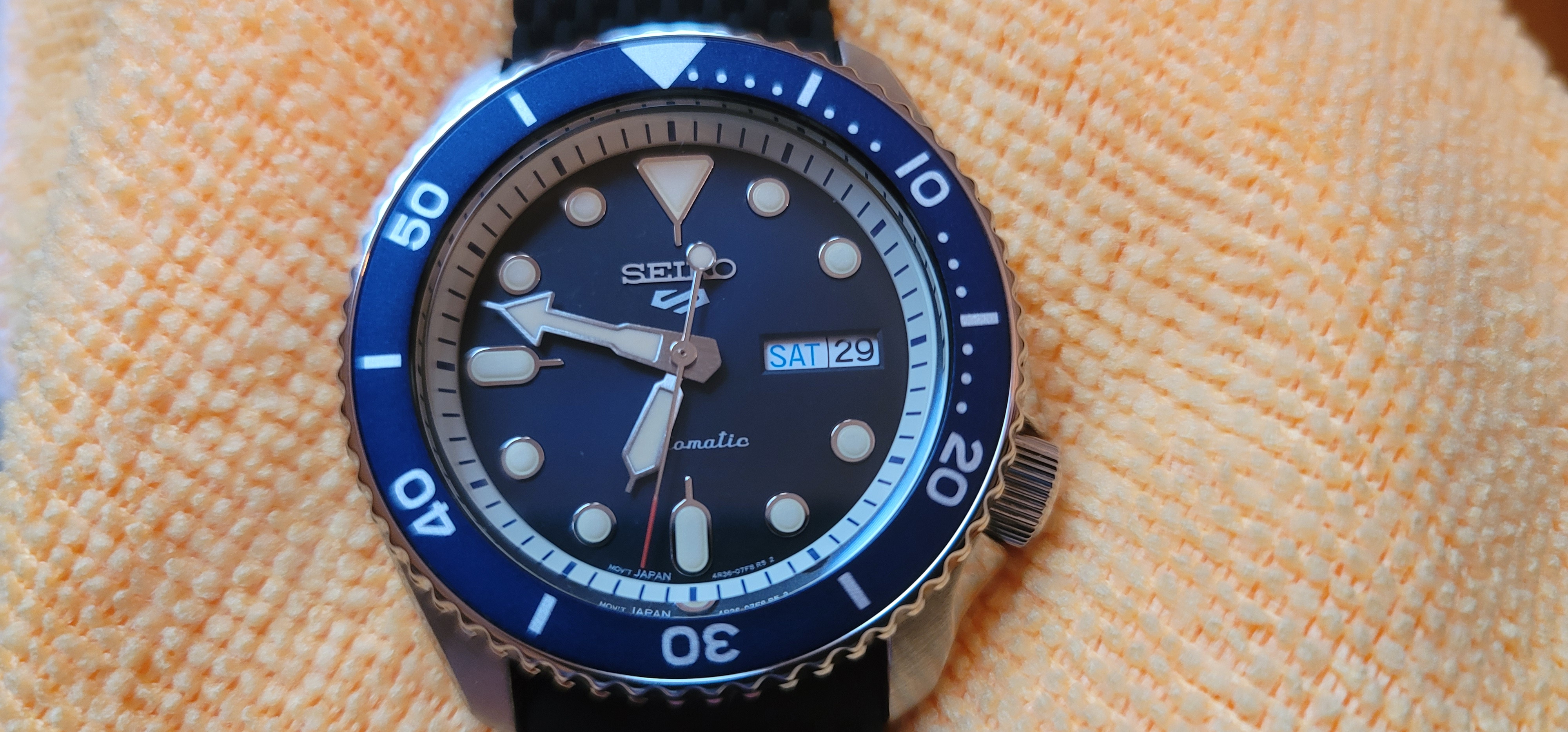 Seiko srpd blue online dial