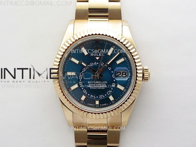 sky dweller 326931 904l rg noob 1 1 best edition blue dial on rg oyster bracelet asian 23j to 9001