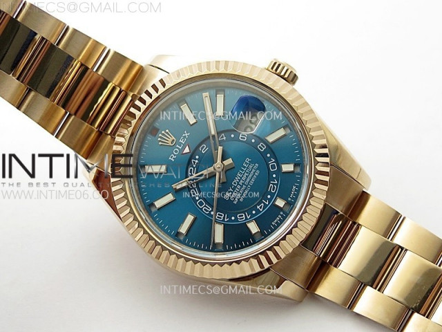 sky dweller 326931 904l rg noob 1 1 best edition blue dial on rg oyster bracelet asian 23j to 9001 (