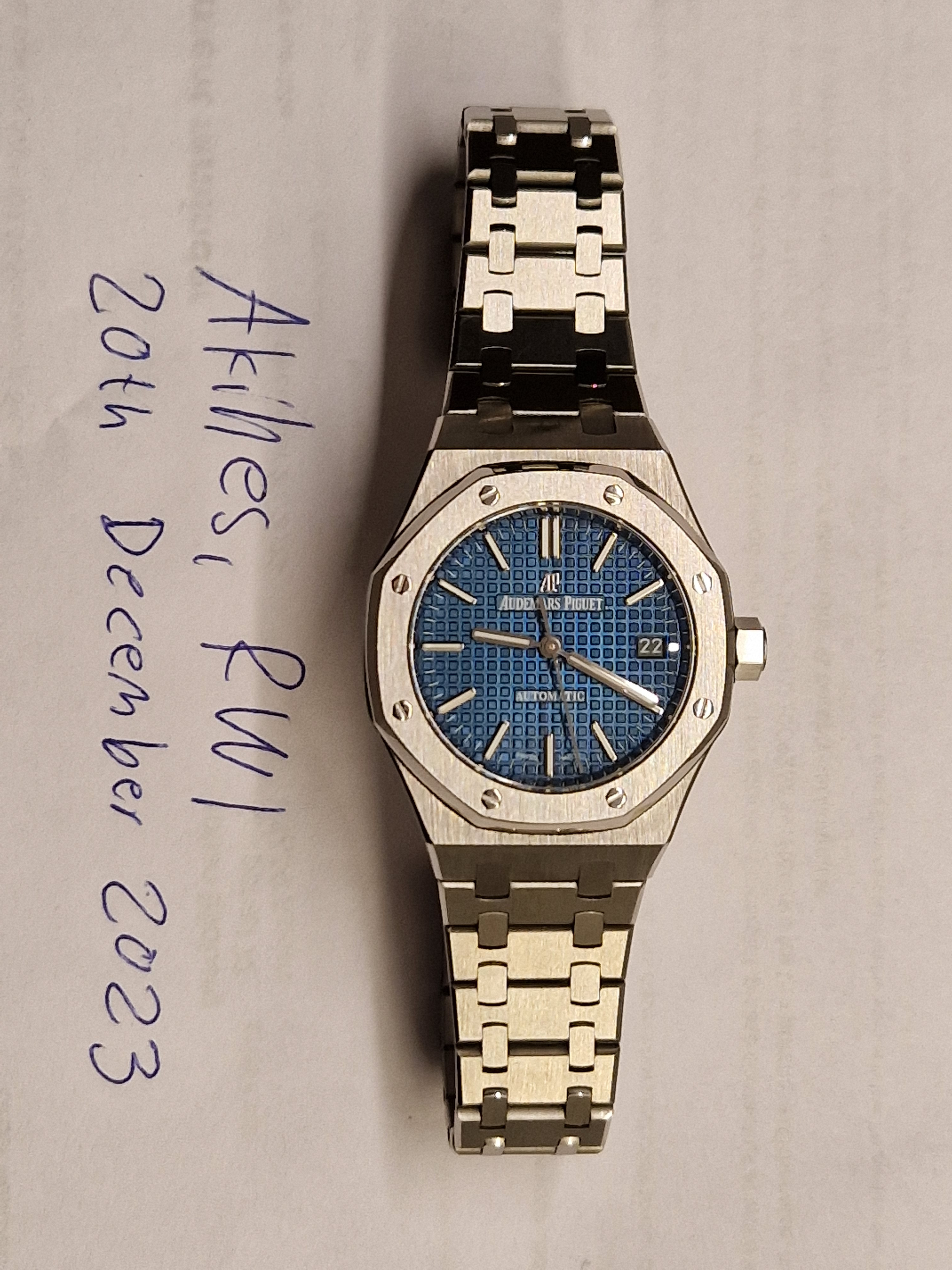 WITHDRAWN AP RO 15450 blue dial Replica Watch Info