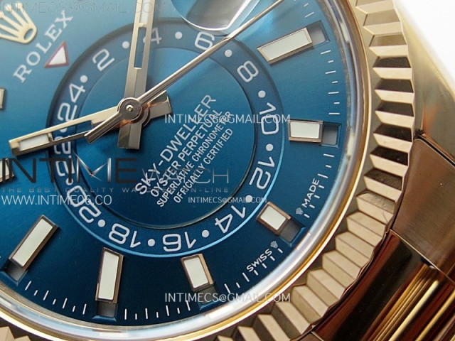 sky dweller 326931 904l rg noob 1 1 best edition blue dial on rg oyster bracelet asian 23j to 9001 (
