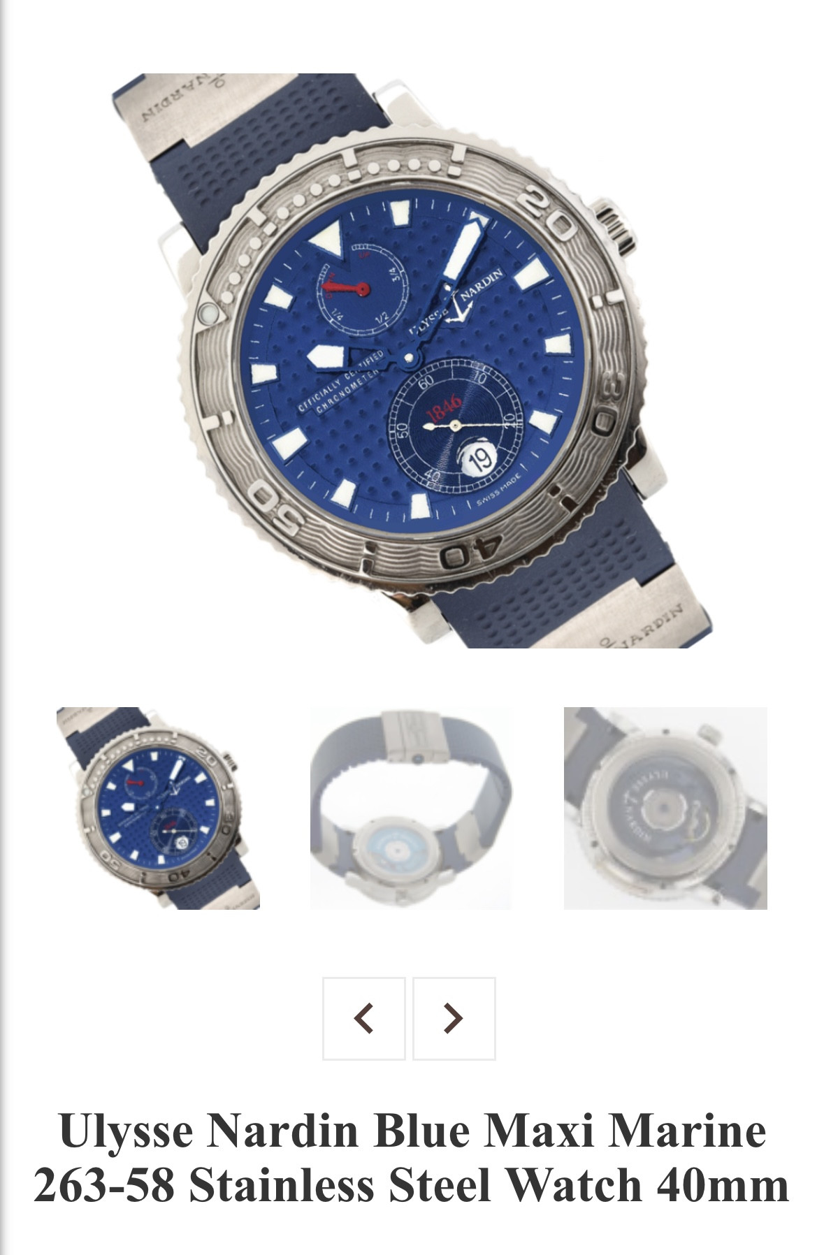 Ulysse Nardin Marine Diver Replica Watch Info