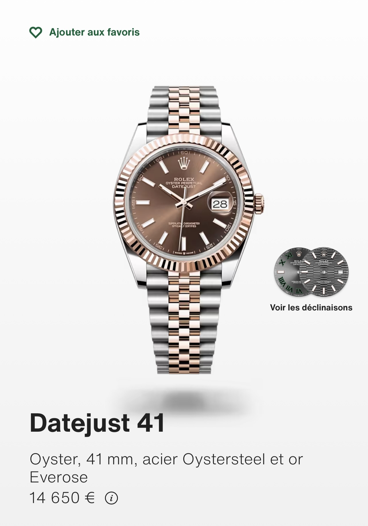 Rwi datejust clearance 41