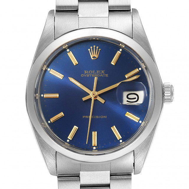 rolex oysterdate precision blue dial steel vintage mens watch 6694 28894 a6ce7
