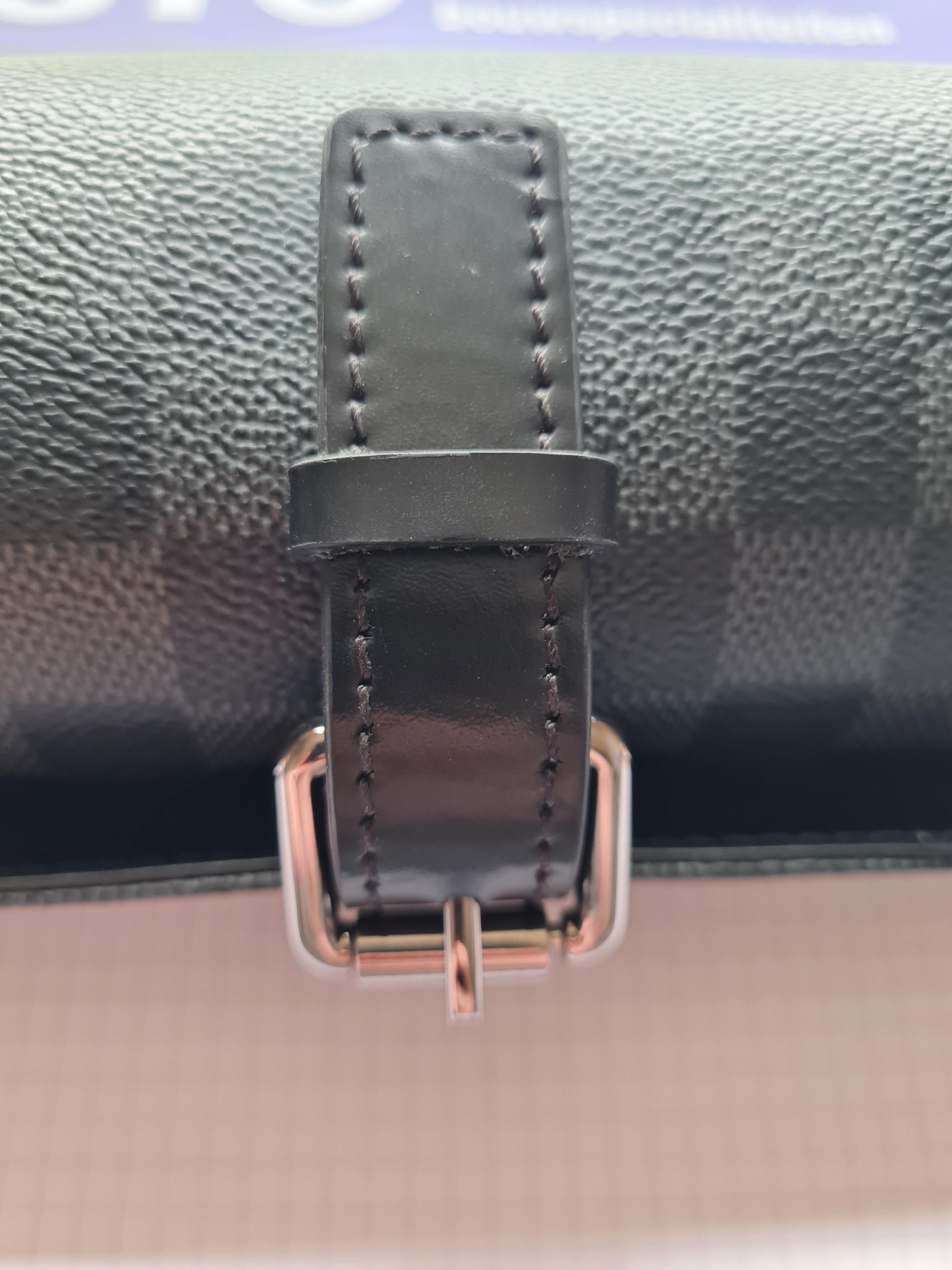 Replica Louis Vuitton N41137 3 Watch Case Damier Graphite Canvas