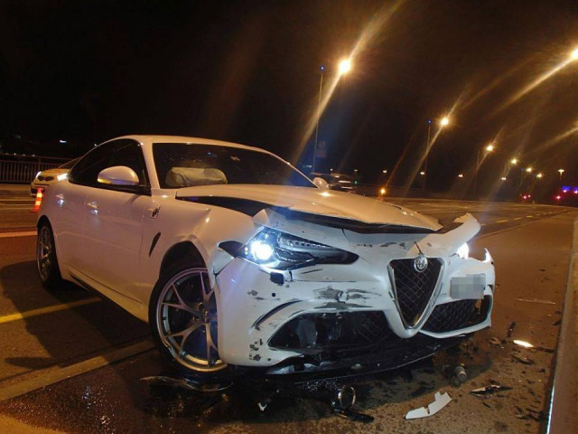 drunk driver crashes alfa romeo giulia quadrifoglio in switzerland 113393 1