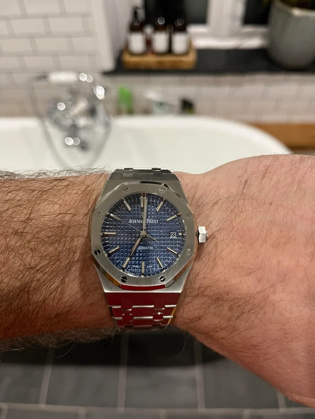 Audemars piguet royal oak 15450 outlet blue