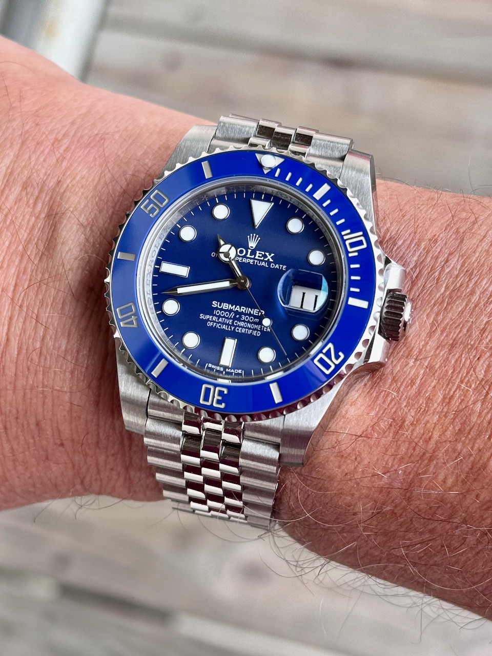 SOLD VSF Rolex Submariner 116619LB Smurf jubilee and PCL