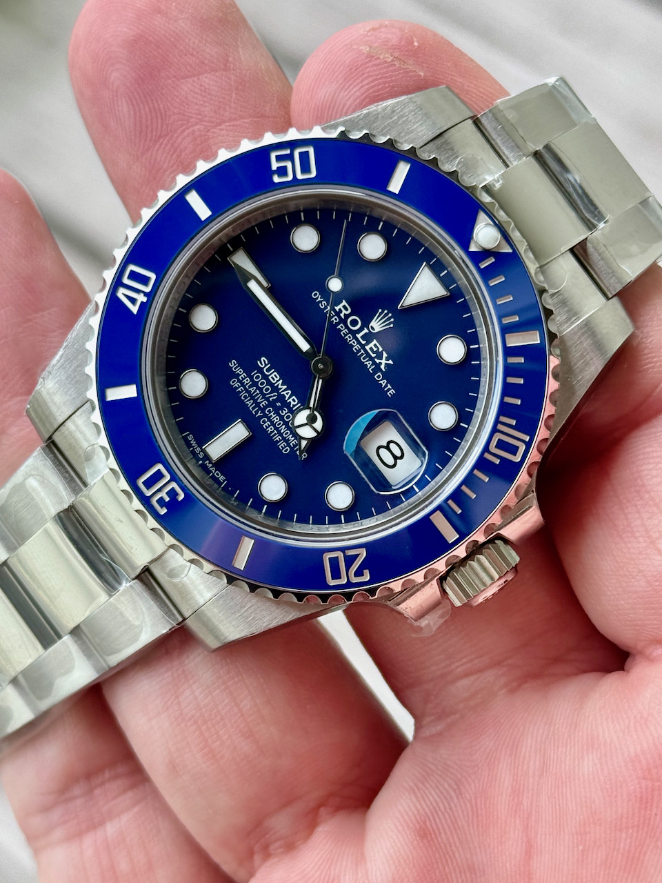 SOLD VSF Rolex Submariner 116619LB Smurf jubilee and PCL