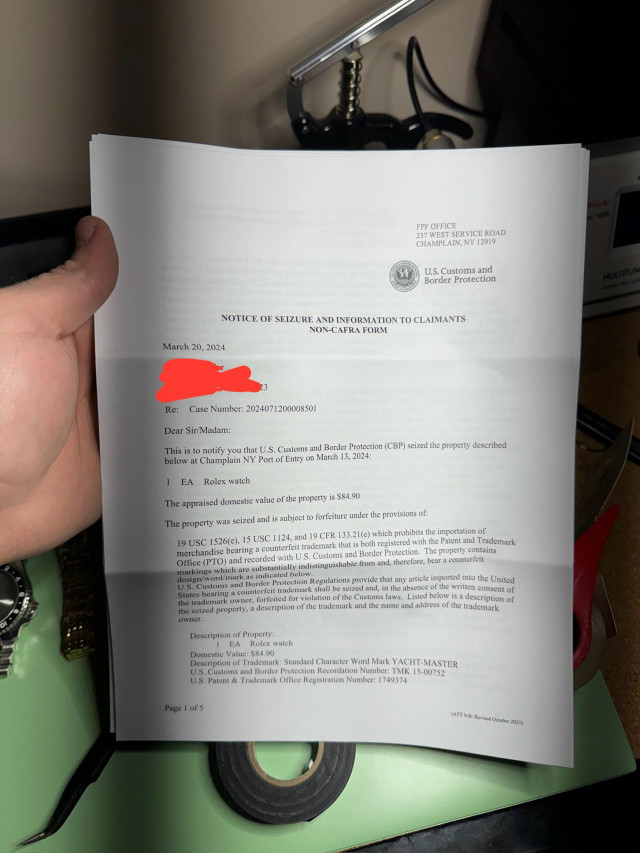 customs letter