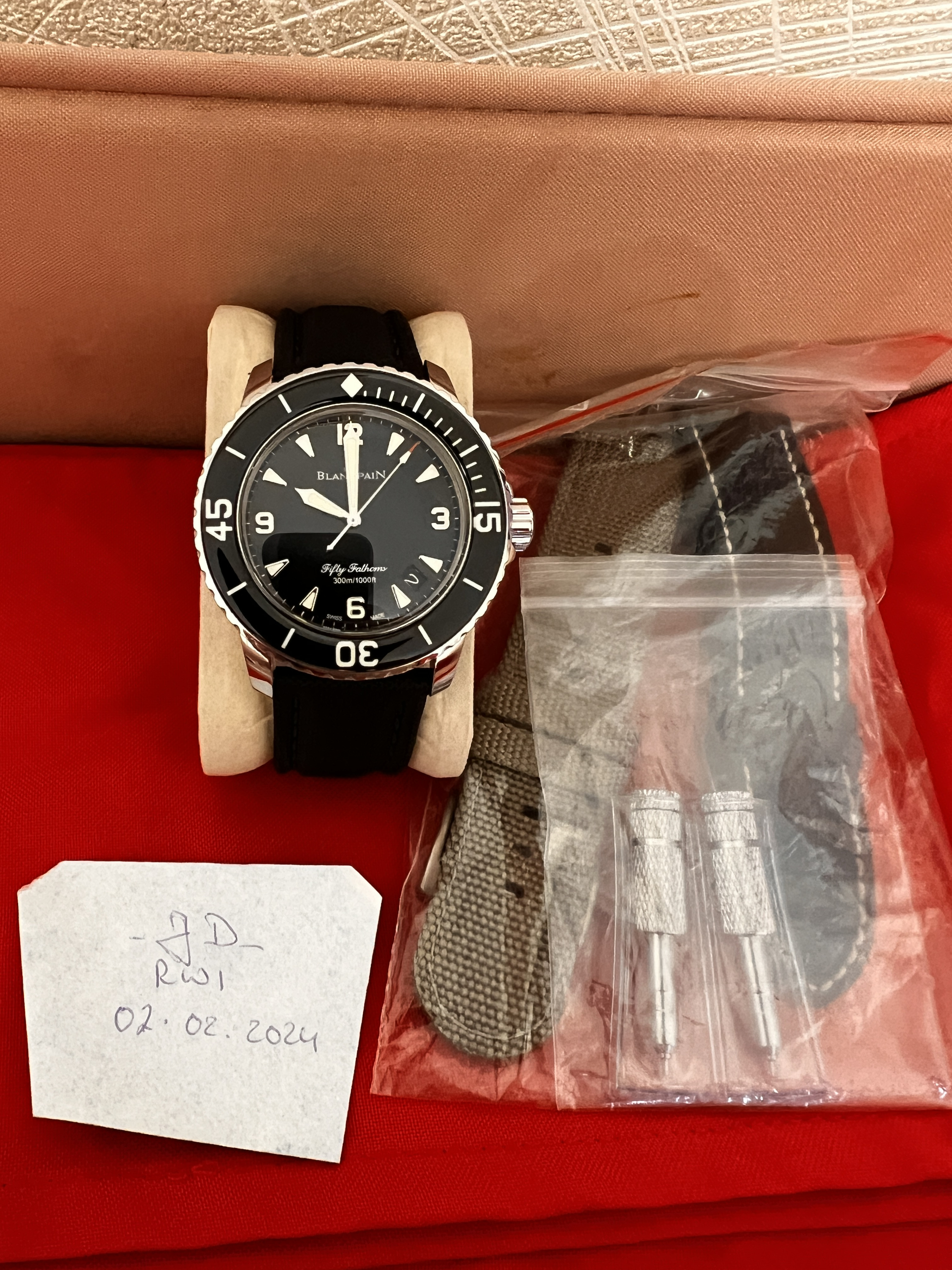 SOLD ZF Blancpain Fifty Fathoms SS NY Black EU Replica