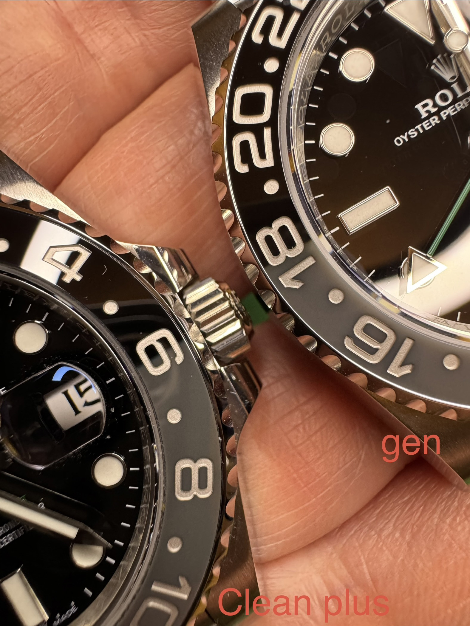 GMT 126710 Clean plus vs Gen  - Ρολόγια Replica
