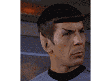 Puzzled animated spock