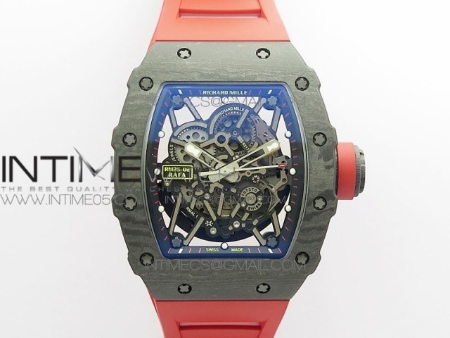 rm035 02 real ntpt zf x abd upgraded 1 1 best skeleton dial on red rubber strap nh05a v3