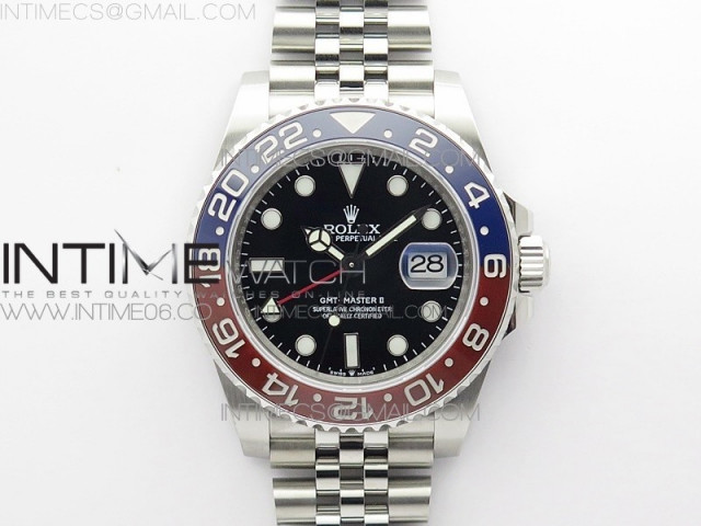 gmt master ii 126710 blro red blue 904l ss 3ef 1 1 best edition on jubilee bracelet vr3285 chs