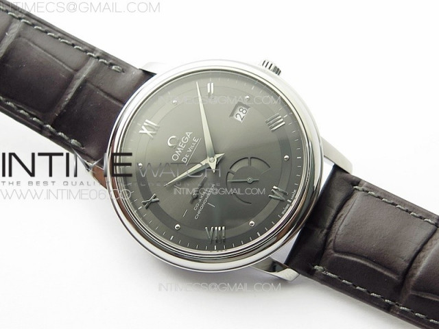 de ville prestige real pr ss zf 1 1 best edition gray dial silver markers leather strap miyota 9015